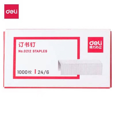 得力訂書釘0212   1000枚、24/6